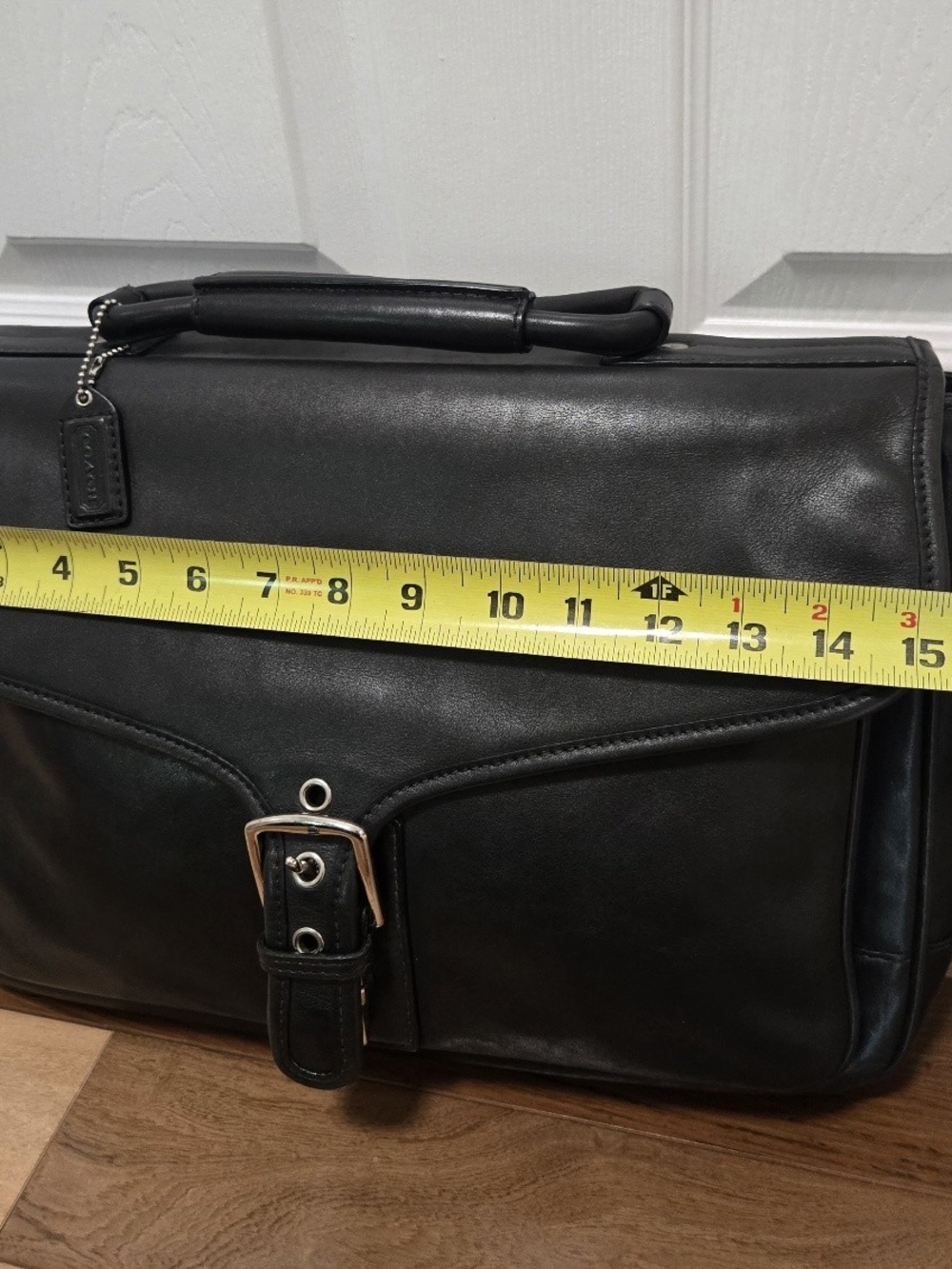 Vtg Coach Logan Leather Commuter Messenger Bag Briefcase Black 5238 Y2k Soho - Picture 6 of 14